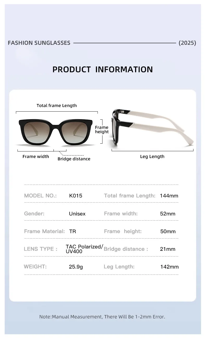Oversized Square Polarised Sunglasses Retro Style For Men_voghion.com