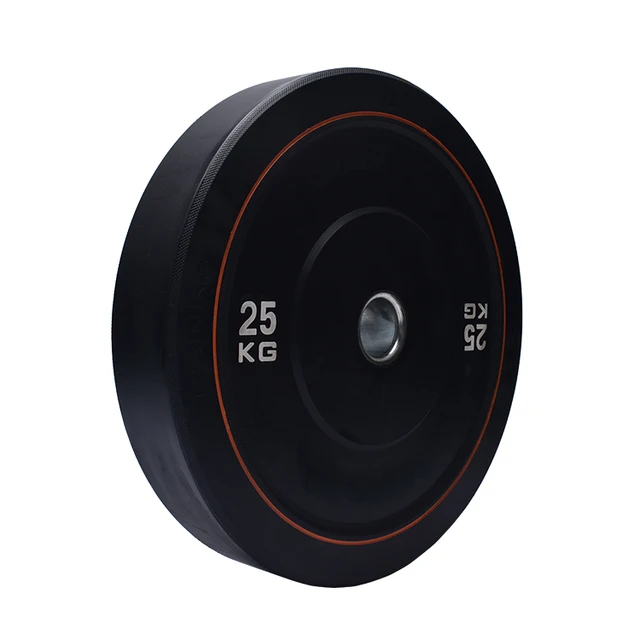 China Supplier Custom 10kg 25kg 5kg Black Rubber Weight Plates Weightlifting Barbell Plate Fitness