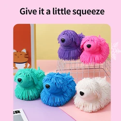 Производители прямых продаж горячие синие длинные волосы TPR надувная собака. игрушка для снятия стресса Вентиляционные игрушки. Антистрессовые