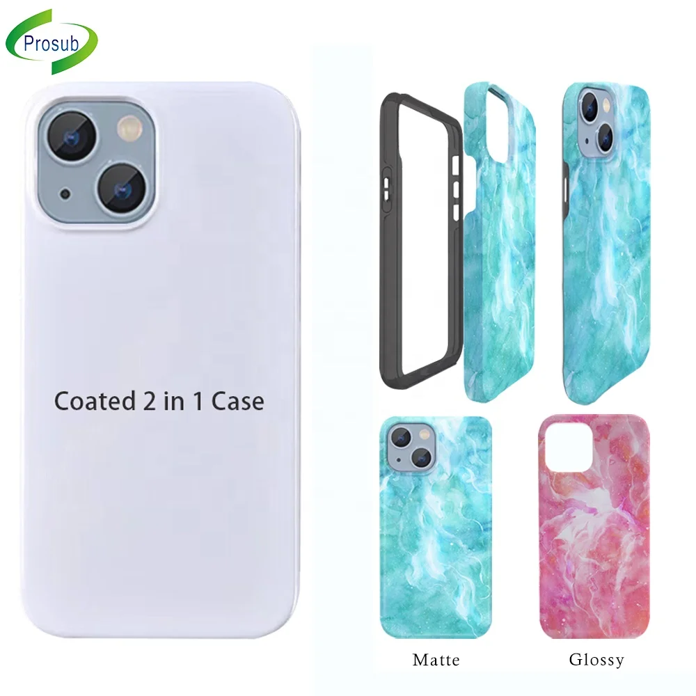 Prosub 3d Coated Sublimation 2 In 1 Bank Phone Cases Tpu Pc Tough