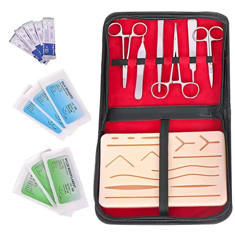 Medical Science Surgical Suture Practice Kit for Student Training with Suture Pad