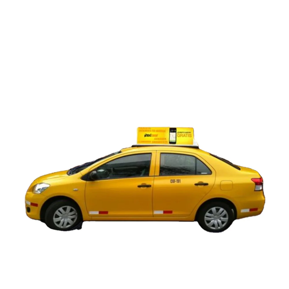 Светодиодная реклама такси с сертификатом CE с 12 В входной вольт из прочного пластика