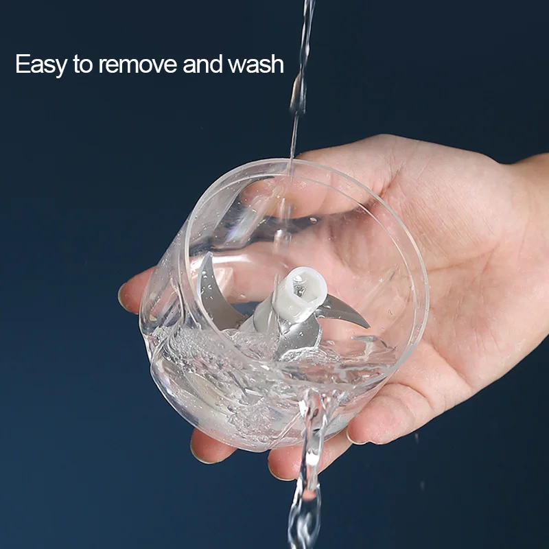 Mini processador de alimentos elétrico recarregável via USB de 250 ml, processador de cozinha portátil para amassar alho, vegetais e outros ingredientes.
_voghion.com