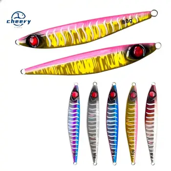 CHEERY Sea Fishing Jig Lure Iron Plate Bait for Spanish Mackerel Glow-in-the-Dark Steel Wire Hook Fast Twitching Boat Fishing – Metal Jig – view 2
