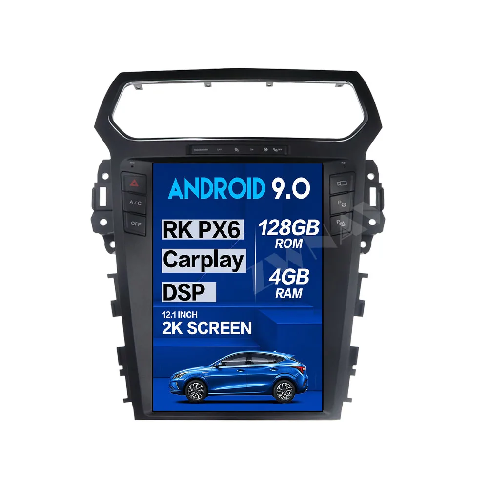 Tesla Screen for Ford Explorer 2011 2012 2013 2014 2015 2016 2017 2018 2019 Android Player GPS Head Unit Auto Audio Radio Stereo