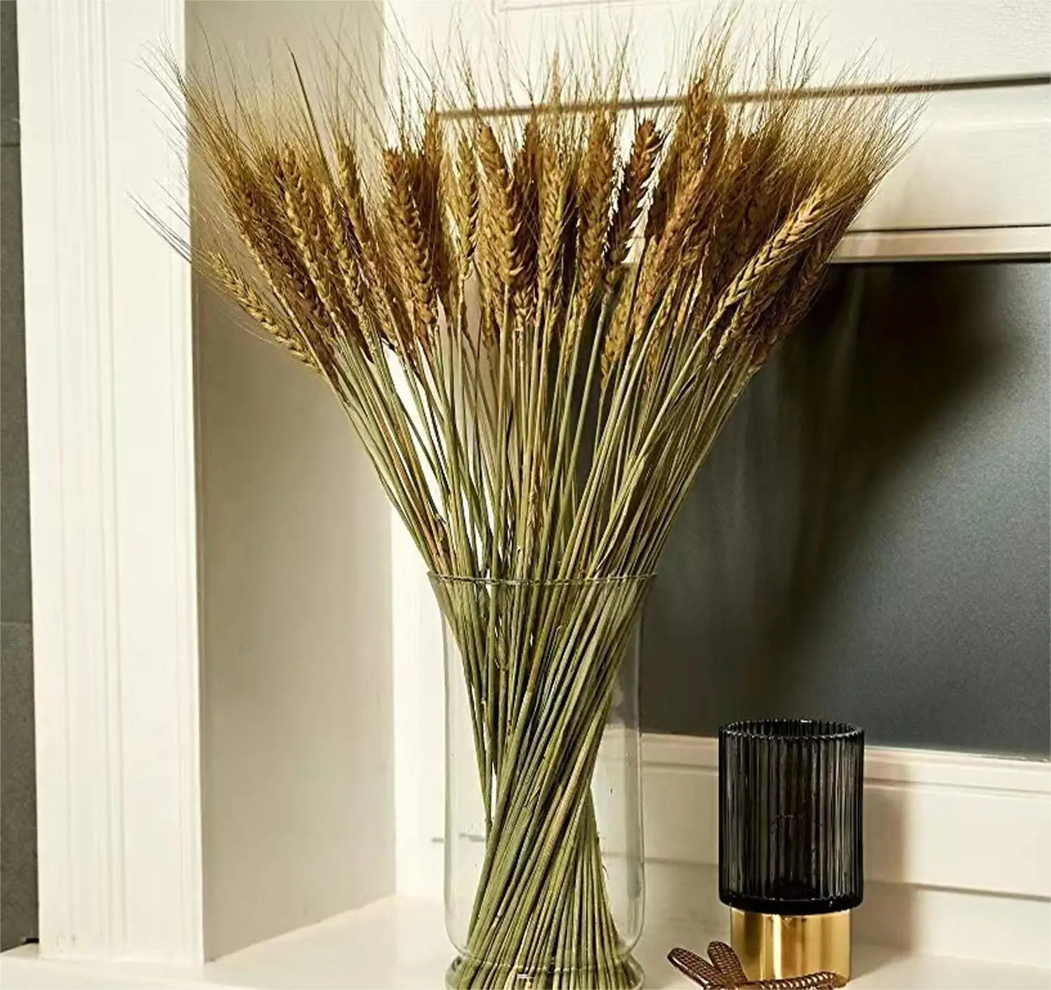 DIY Craft Home Table Artificial Dried Wheat Sheaves Natural Wheat Stalks Bundle Fall Arrangement Wedding Decor