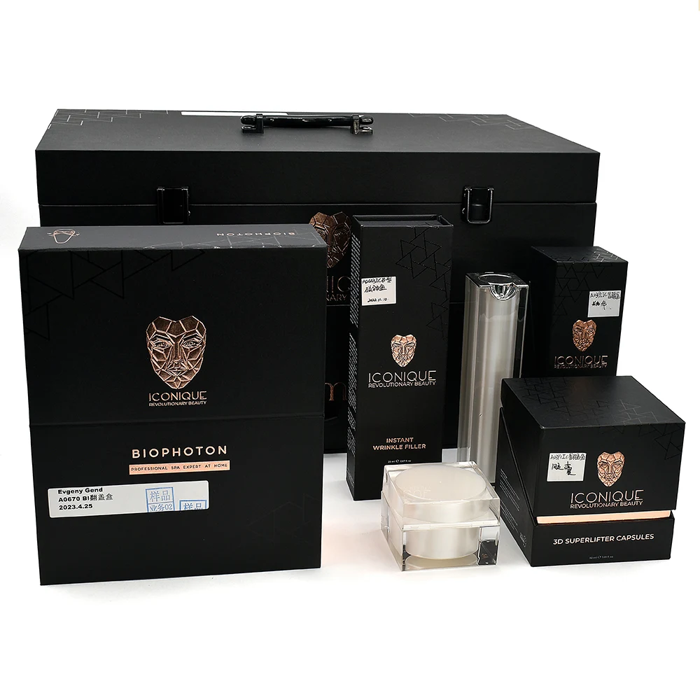 Custom Cosmetics Packaging Set 30ml 50g 100ml Frosted Glass Spray Lotion Pump Dropper Bottle and Cream Can