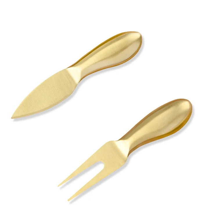 Best Selling Product Mini 4 Pieces Golden Stainless Steel Slicer Cheese Knives Cutting Tool Set  for Kitchen Accessories