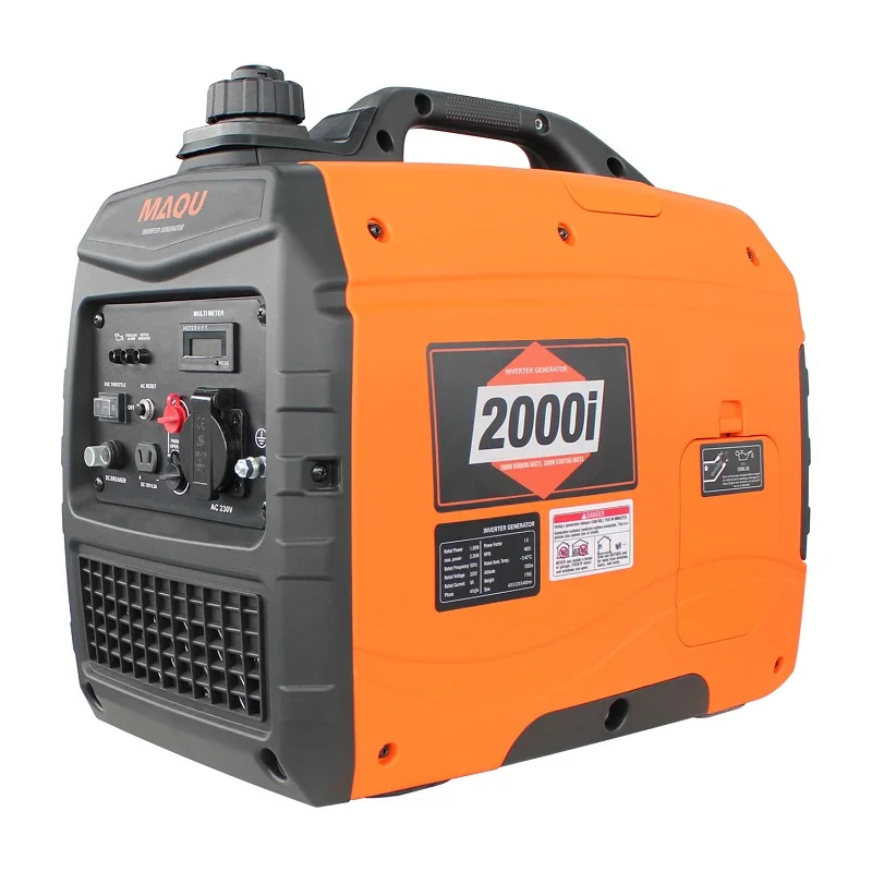 2KW 4ストロークサイレント家庭用インバーターガソリン発電機環境に 