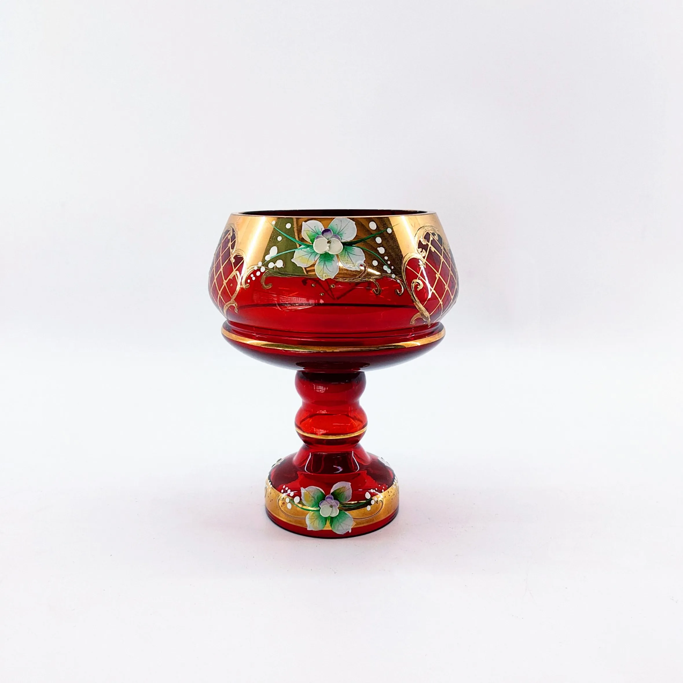 Cốc trái cây Bohemia thủy tinh làm bằng tay Cốc trái cây trang trí độc đáo 7