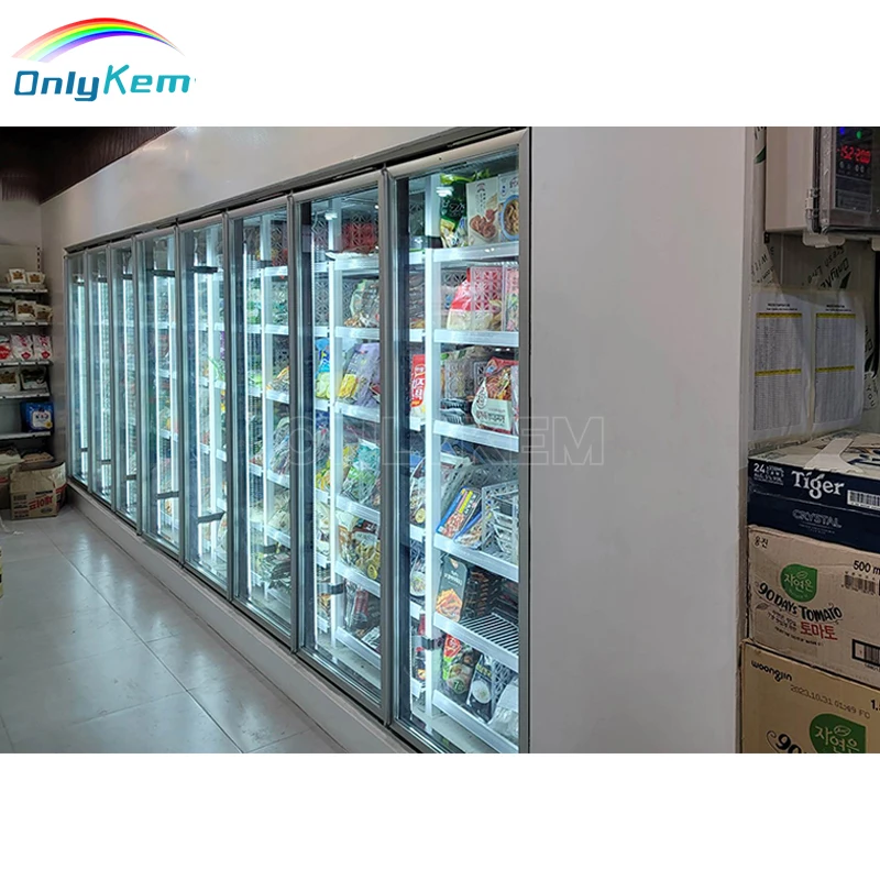 Custom Design Display Cold Room Walk in Cooler Freezer with Glass Door