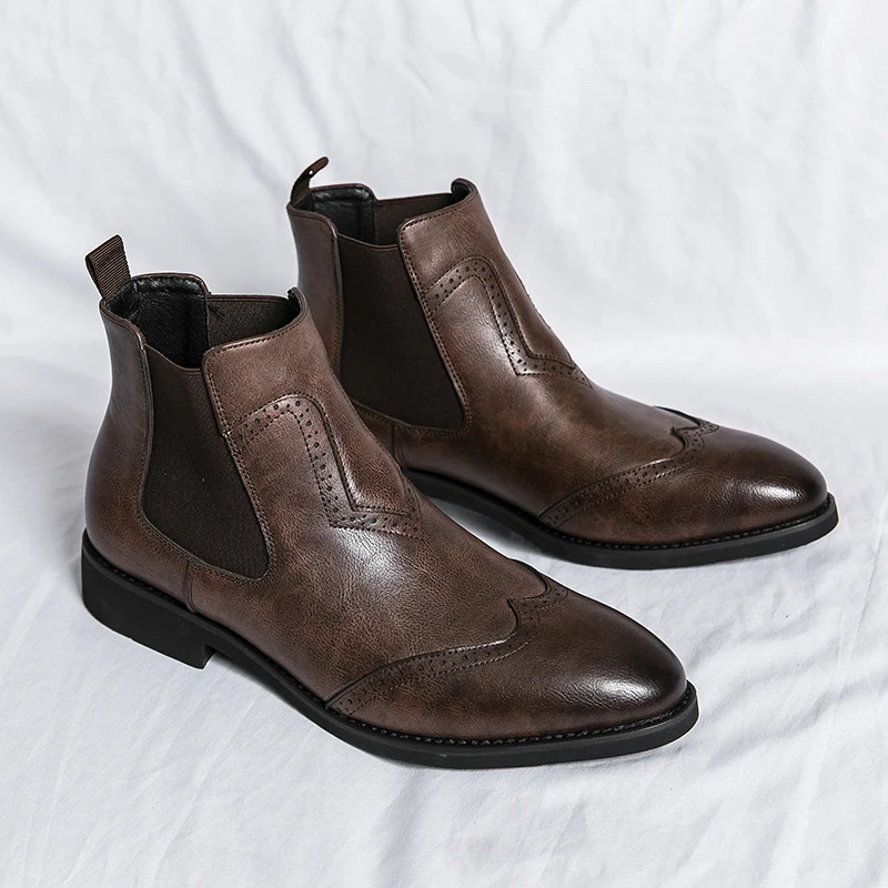 coffee brown dress shoes Men's Elias Leather Dress Shoes  Brown US 11 (EU 43) / Brown / Regular (G)