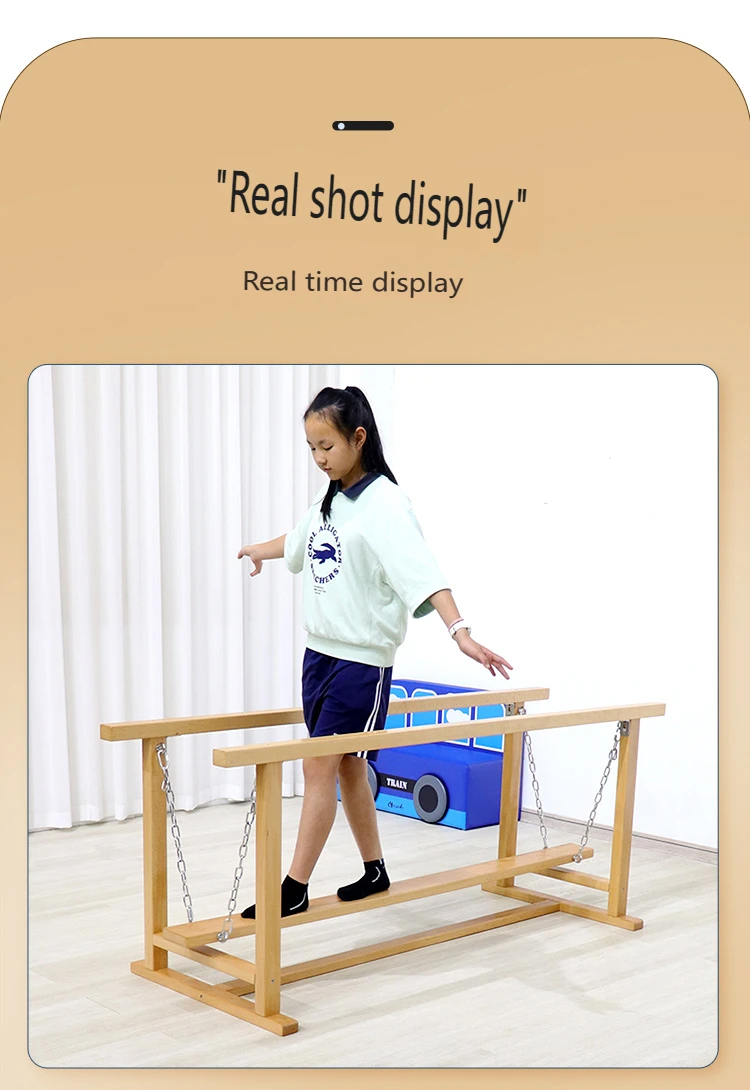 Moetry Kids Therapy Center Sensory Room Equipment Outdoor Indoor Wooden Balance Bridge For