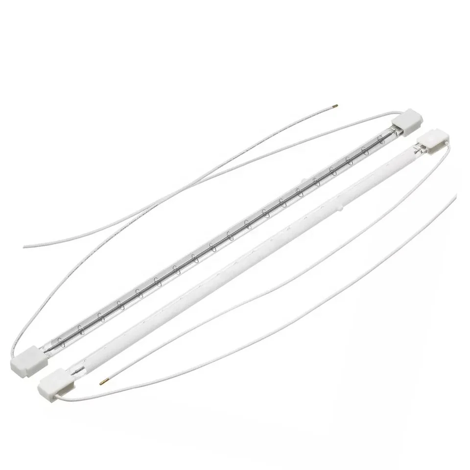 220v/230v 650mm 800w Heat Lamp Half Clear Half White Shortwave Infrared