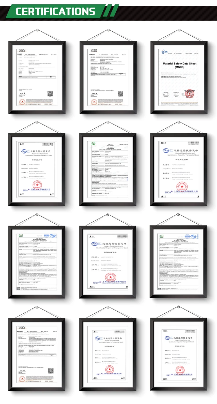 과학용 계산기용 각종 Ag4 코인 배터리