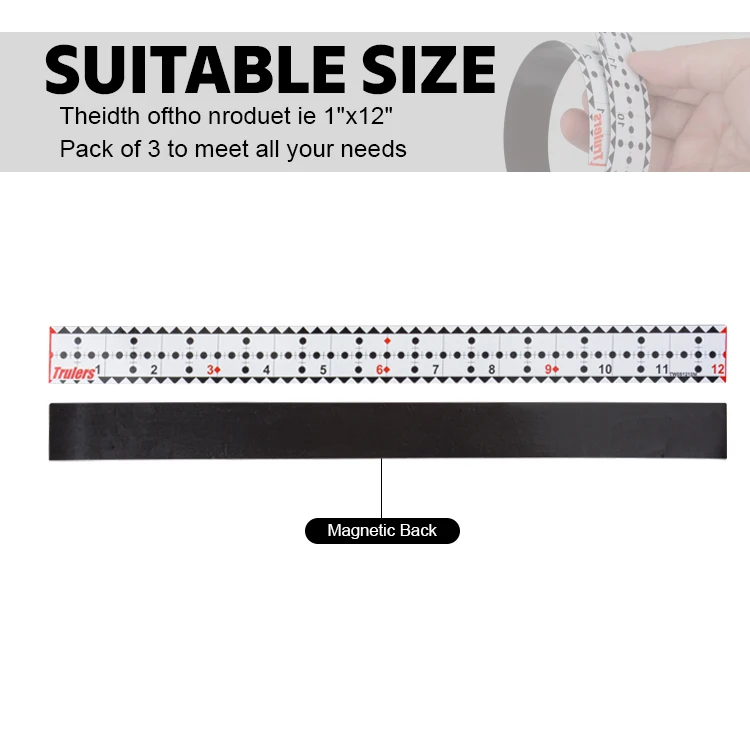 Magnetic Ruler Flexible Ruler Magnetic Ruler Tape Magnetic Measuring Tape, Suitable for Lathes, Workshops, Table Saws, Mills