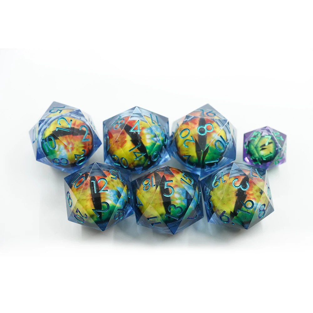 Resin sharp Edges 33MM Big Large D20 Dice Polyhedral Rpg D&d Dice RPG Game D20 Resin Dragon Eye Dice factory