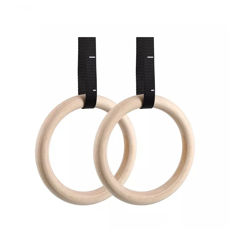 Professional Equipment Wooden Gymnastic Ring For Fitness Training Hand ...