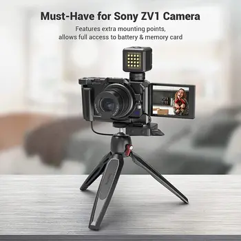SmallRig Camera Cage for Sony ZV-1 II/ZV-1F / ZV-1 Camera, with Silicone Gel Grip, Cold Shoe Mount - 2938 detail image