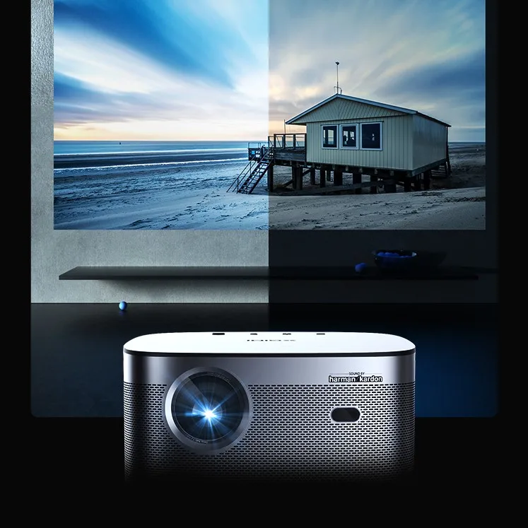Новейший портативный проектор XGIMI H3S 1080p Поддержка 4k мини-проектор яркость поднимается до 2200ANSI-люменов