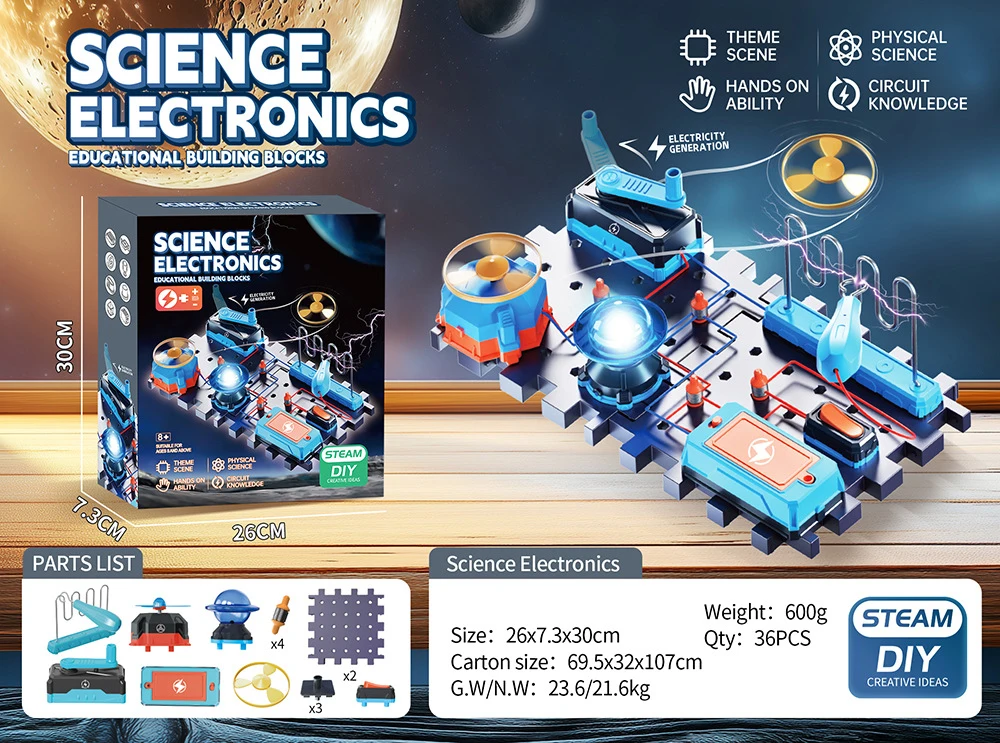 Physics Building Blocks Custom Physics Circuit Experiment Kit Electronic Building Blocks ...