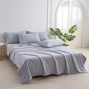 Cooling Quilt Nylon Spandex Fabric Strong Cooling Blanket Pillowcase Ultra Soft Bedding Set