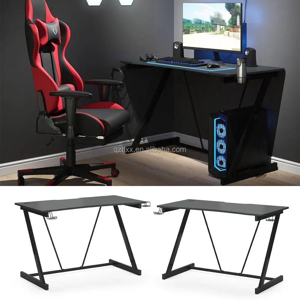 Gaming Desk Pc Computer Desk Home Office Desk Gaming Table Z Shaped
