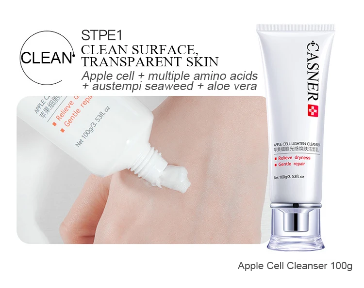 CASNER Apple Cells Skin Care Set Face Serum Anti Aging Cleansing Moisturizing Acne Repair Whitening Cream Set