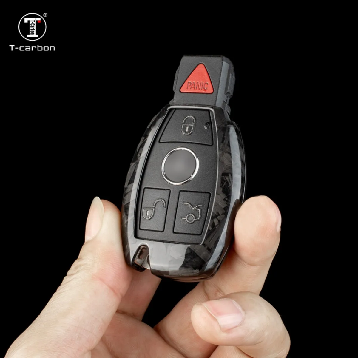 Чехол для автомобильного ключа из кованого волокна для Mercedes Benz T-carbon, новые чехлы для автомобильных ключей, Заводские продажи, аксессуары для интерьера автомобиля, чехлы для ключей