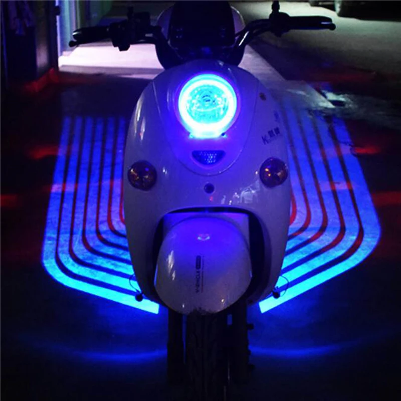 Предупреждающие передние приветственные огни Angel Wings, фары, украшение для мотоцикла, Лазерная лампа