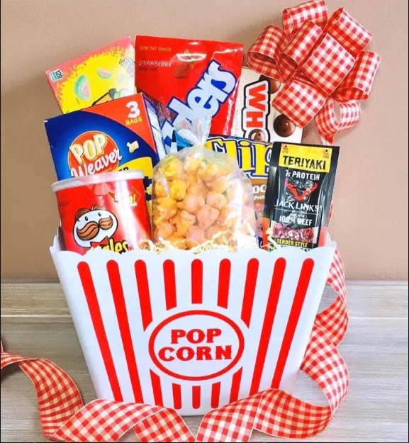 175oz Big Square Plastic Popcorn Bucket With Scalloped Top Edge Recyclable Pp Material Bpa Free