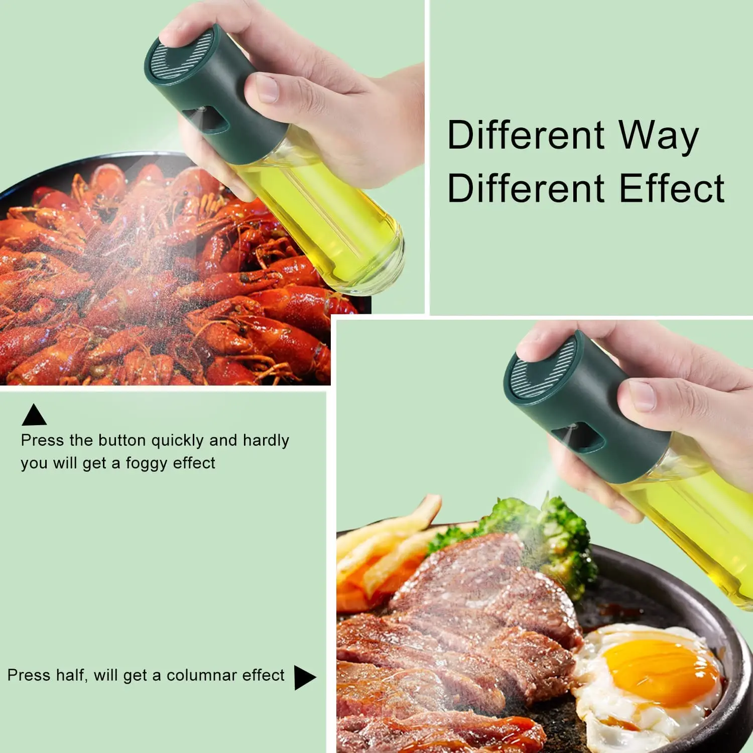 Стеклянный распылитель масла для приготовления пищи бутылка-распылитель