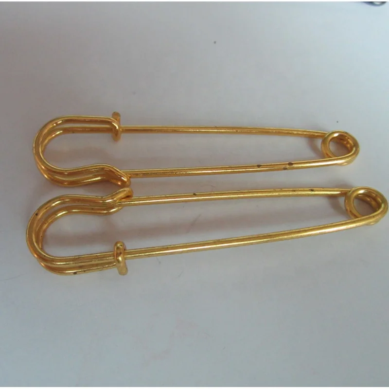 76mm Gold Color Metal Safety Pin For Garment Accessory Buy Safety Pin,Jumbo Safety Pin,76mm