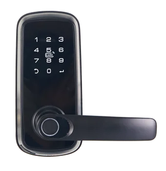 Tamper proof smart deadbolt  digital keypad door lock digital door handle lock fingerprint door handle digital keyless lock