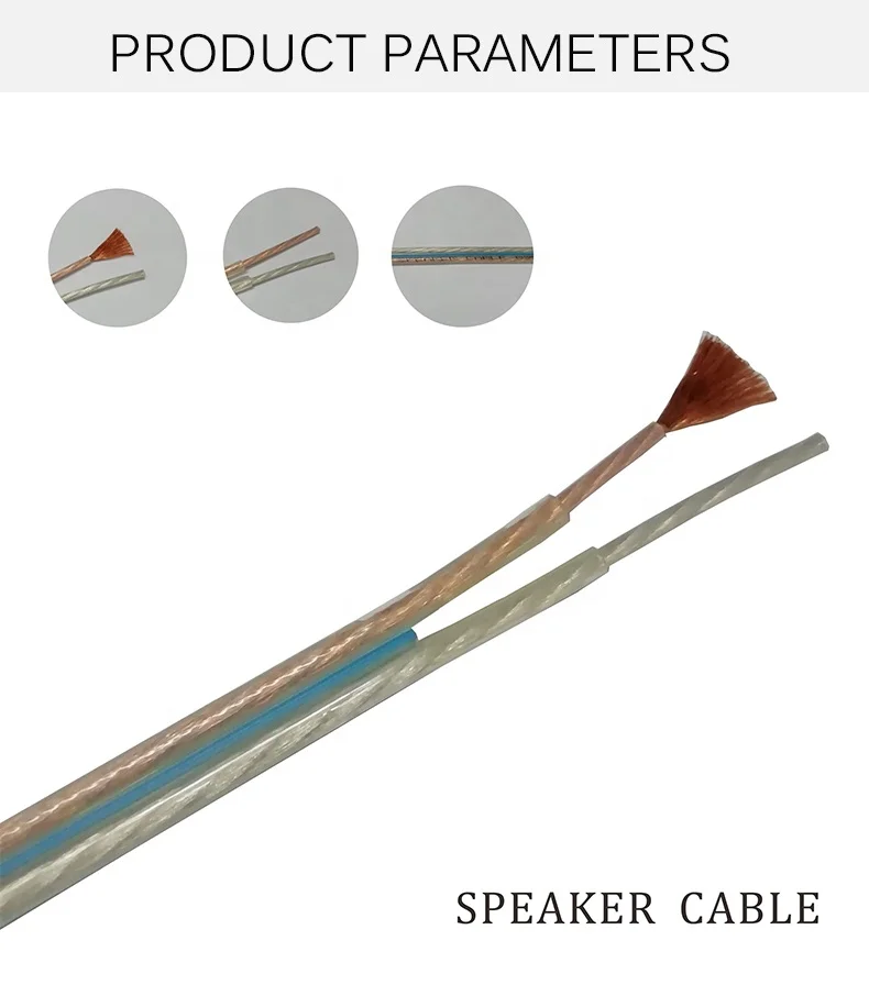 RVB 2*4.0 Square Audio Speaker Cable 800 Cores Wire for Cinema Sound System Bare Copper Tinned Copper Audio Video Cables