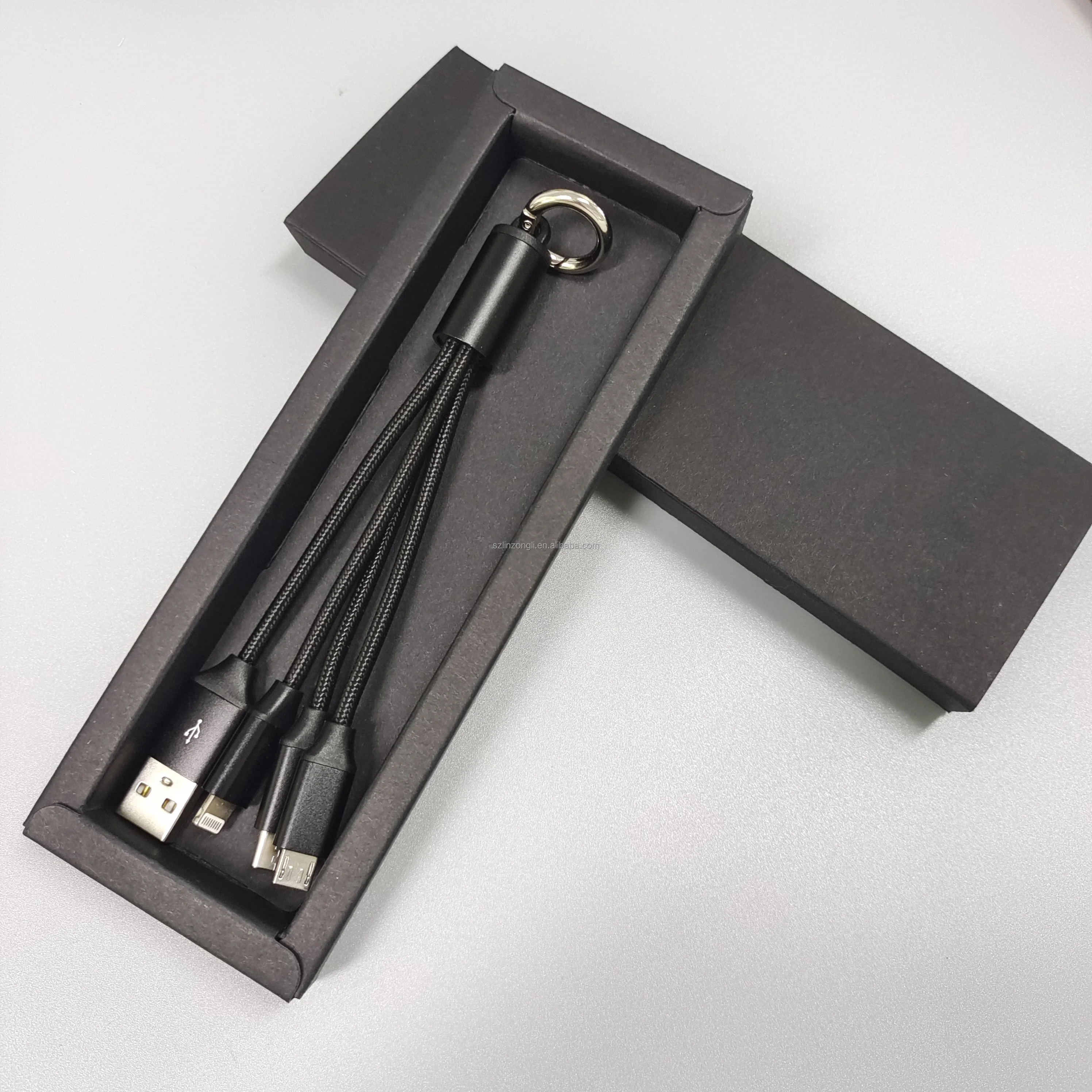 Best Popular Promotional Products Free Sample Keychain Multi 3 In 1 Usb Charging Cable For