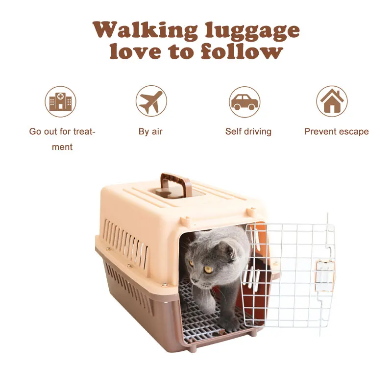Wholesale Pet Plastic Cage Carriers Air Carrier Box Dog Cat Cage