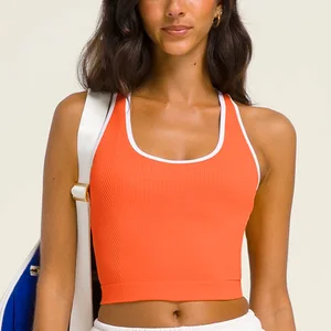 Custom Logo Wholesale Soft Athletic Top Apparel Girl Gym Sleeveless Yoga Fitness Tank Top Workout Vest