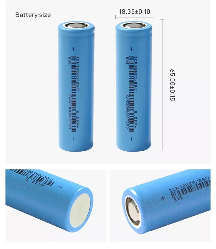 BAK YIWEI SZNS 18650 3.7V Lithium Ion Battery 2550mAh for Electric