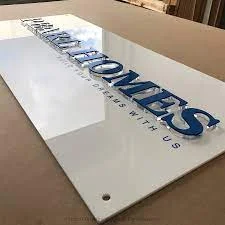 Custom LOGO Print House Number Street Name Standoff Acrylic Signage