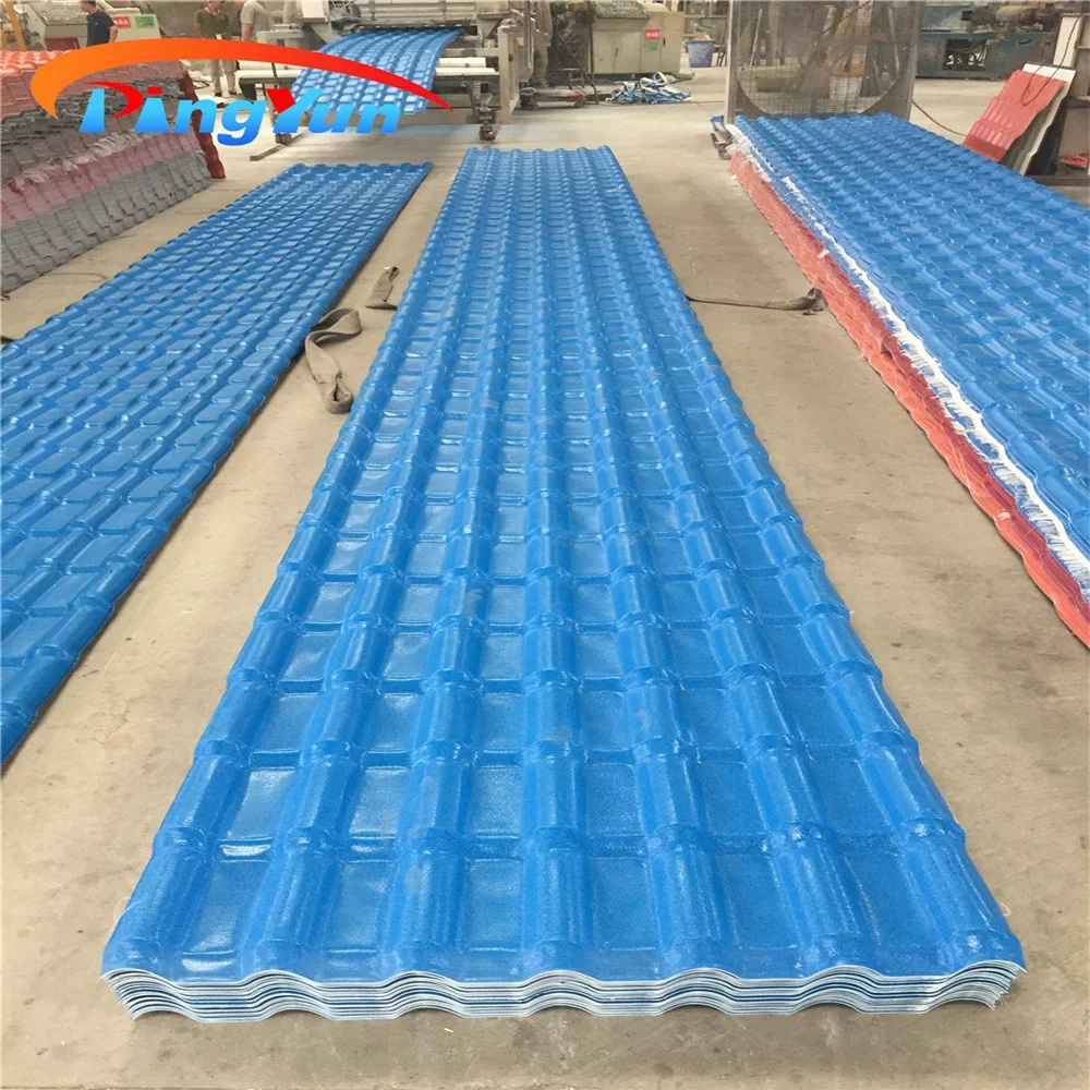 ASA Synthetic Resin Roof Tile Spanish ASA PVC Plastic Roof Sheet for Prefabricated House