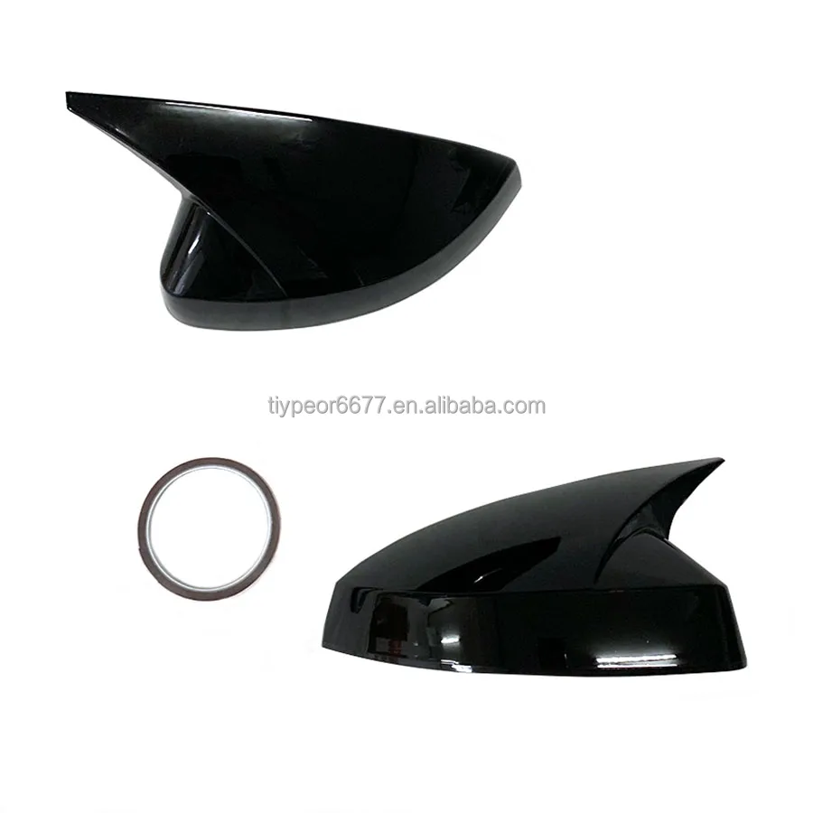 product tiypeor rear view mirror cover for audi a3 2014   2020 add on gloss black side mirror cover cap-5