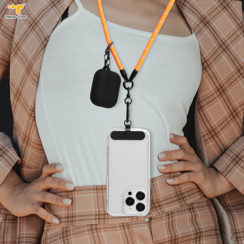 Universal 8mm Thick Polyester Shoulder Strap Cell Phone Lanyard
