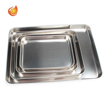 Food grade stainless steel 304 baking tray bread bakery oven pan cake mold bakeware cooling tools