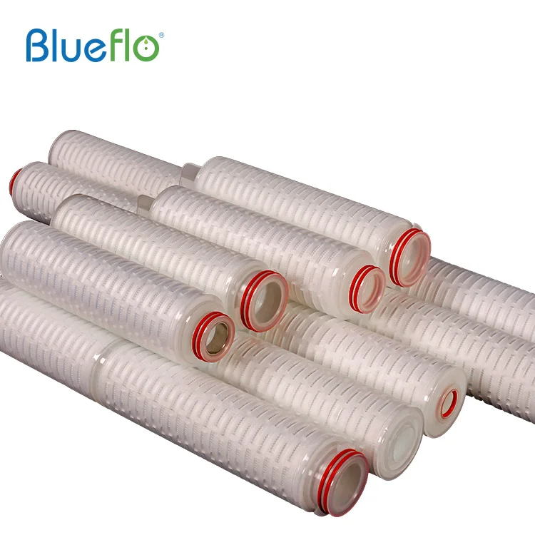 Производители плиссированных фильтров Blueflo PP/PES/PTFE, фильтры для очистки воды, картриджи для механической промышленности с плиссированной конструкцией PP