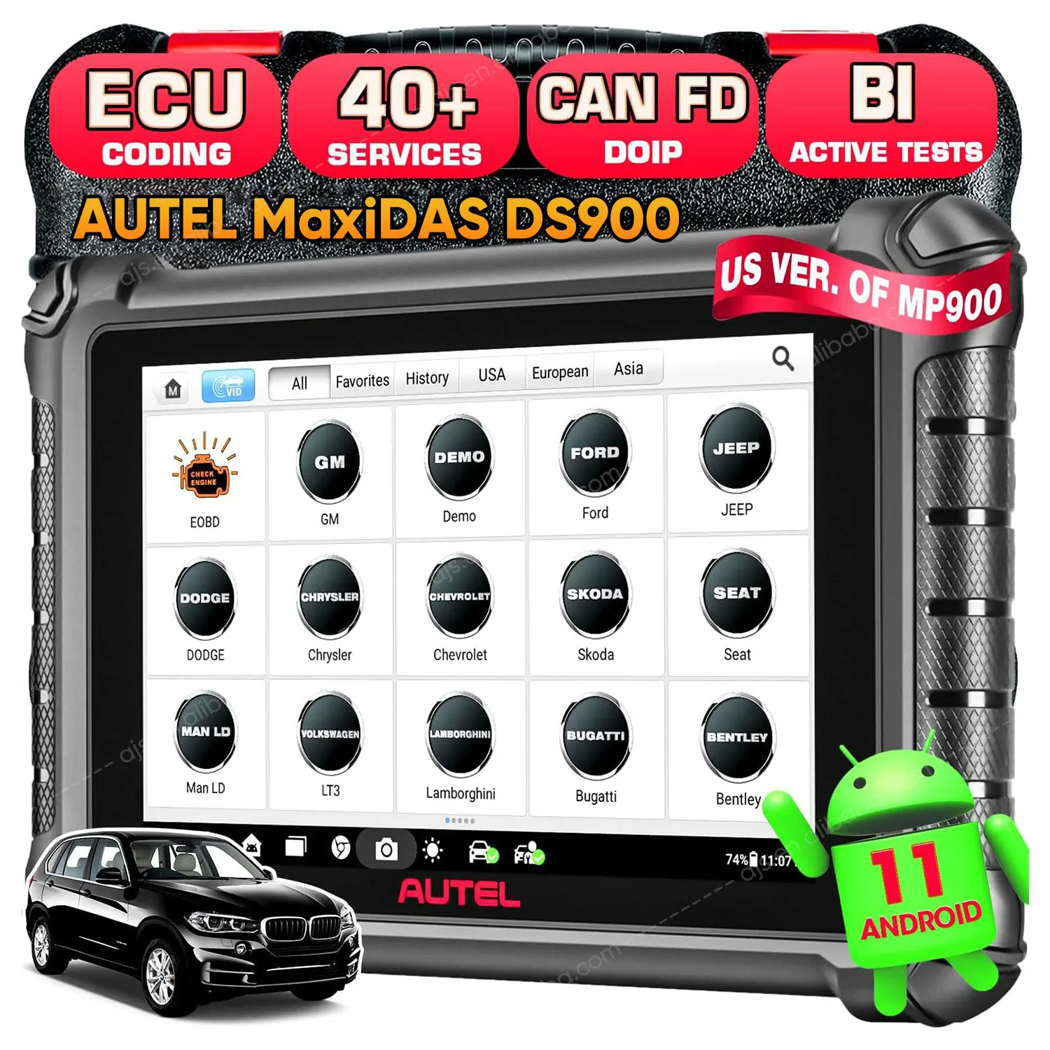 [US VERSION] Autel MaxiDAS DS900 Vehicle OBD2 Scanner Professional Engine Analyzer DS 900 DS808 Car Universal Diagnostic Tools