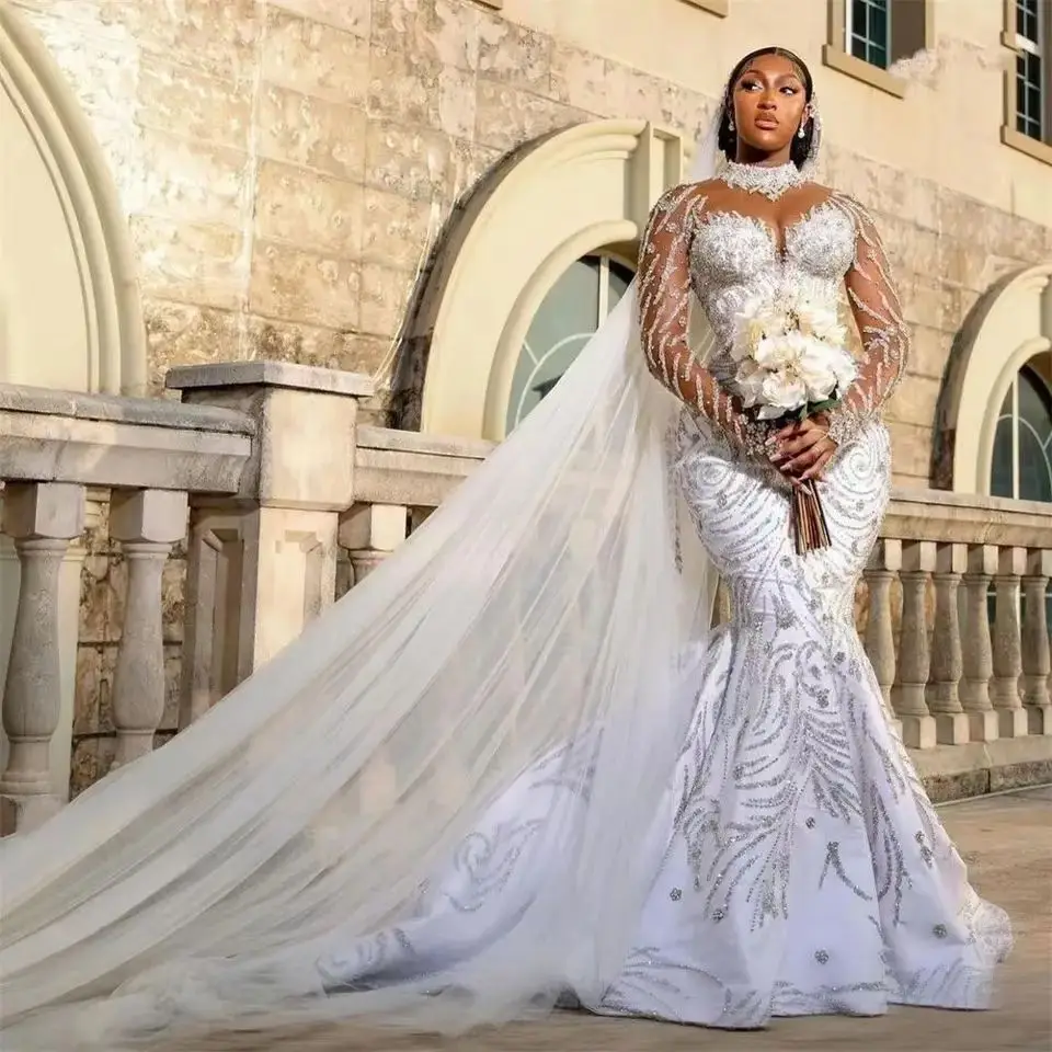 Wholesale Elegant Wedding Gowns Fishtail Wedding Gown Latest Wedding Gown Designs,1 Unit