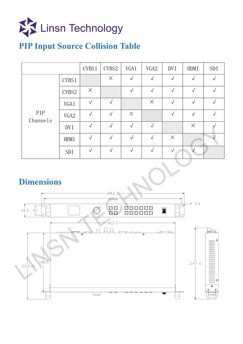 Linsn X8406/x8408/x8414/x8208/x8212/x8216 Video Processor Concert Stage ...