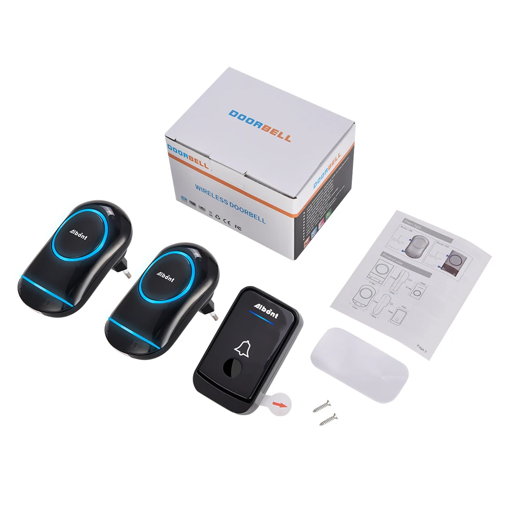 Беспроводной дверной звонок, 200 м, без проводов, кинетический дизайн