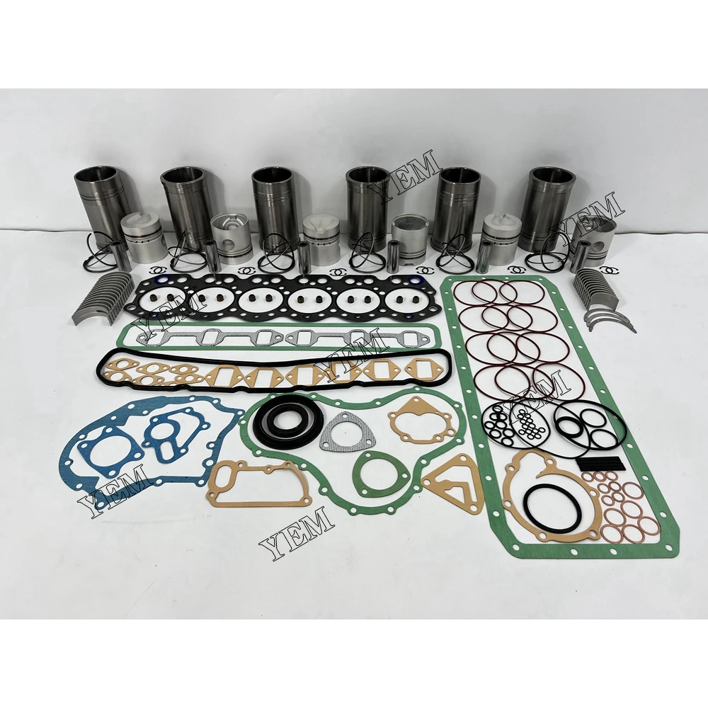 Overhaul Kit With Engine Bearings Cylinder Piston Rings Full Gasket Kit Fit for Mitsubishi 6DS70 Excavator Diesel Engine